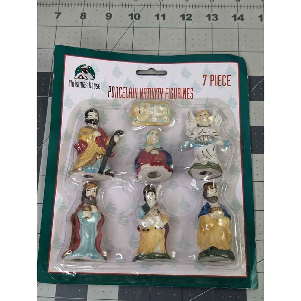Christmas House Porcelain Nativity Figurines 3 Inch